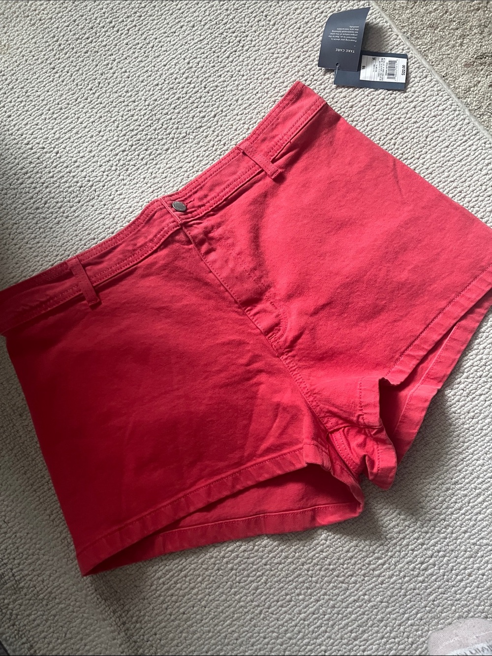 Universal Thread Red High-Rise Denim Shorts